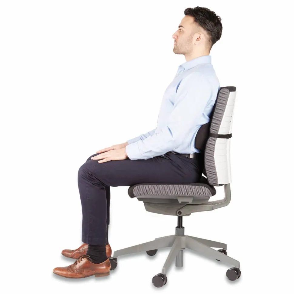 Fellowes Lumbar Back Support, 12 x 3.13 x 5.19, Black