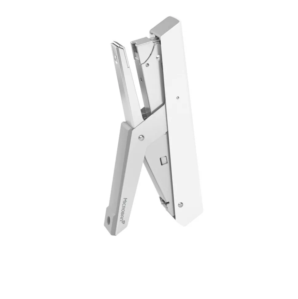 Fellowes LX890 Handheld Plier Stapler with Antimicrobial Protection, 40-Sheet Capacity, 0.25"/0.31" Staples, White