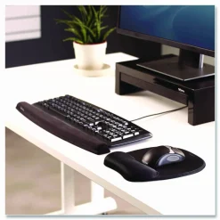 Fellowes Memory Foam Mouse Pad with Wrist Rest - Black (9176501)
