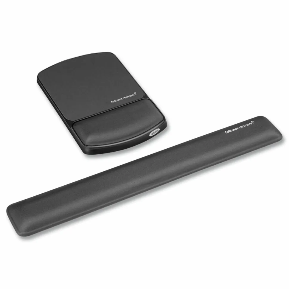 Fellowes Mouse Pad/Wrist Support with Microban Protection, Graphite