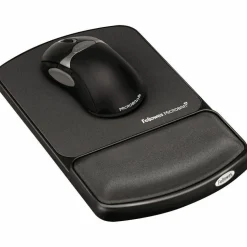 Fellowes Mouse Pad/Wrist Support with Microban Protection, Graphite