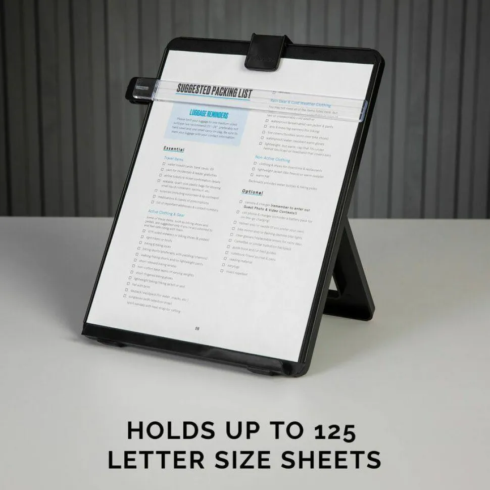 Fellowes Nonmagnetic Desktop Copyholder, Black