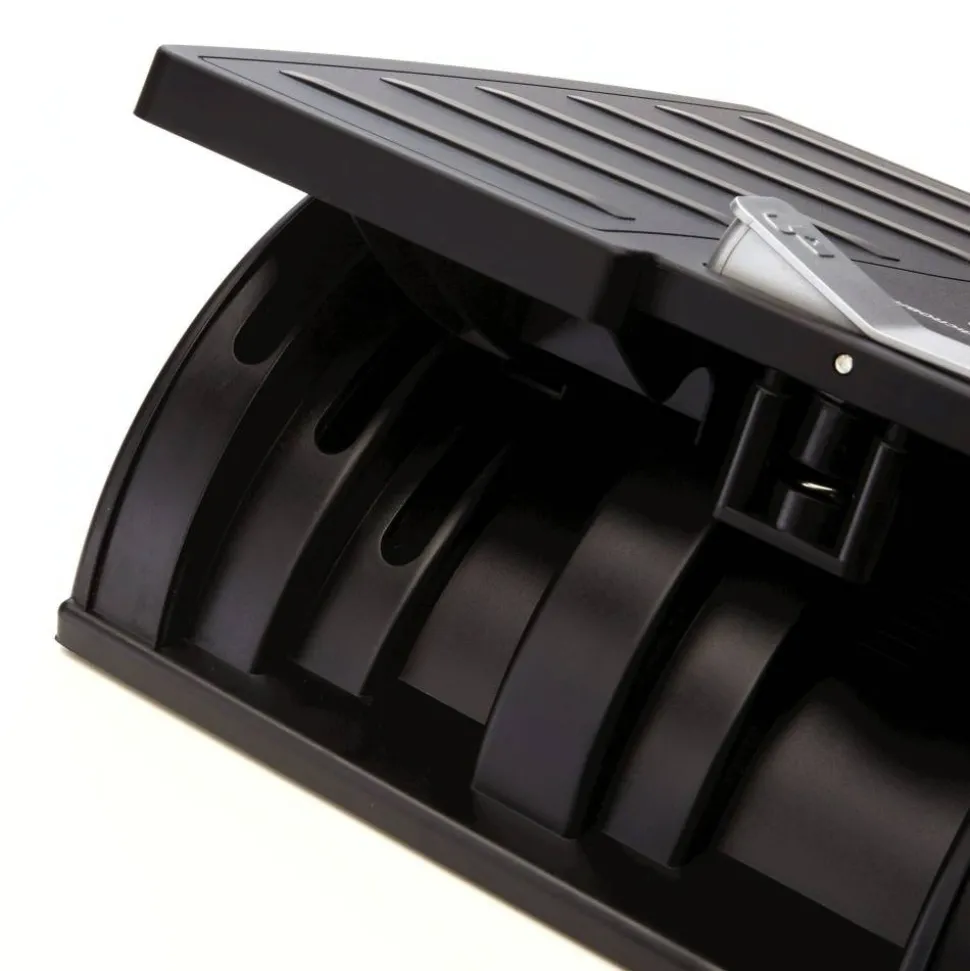 Fellowes Office Suites Adjustable Footrest, 17.5" x 13.1". Black/Silver