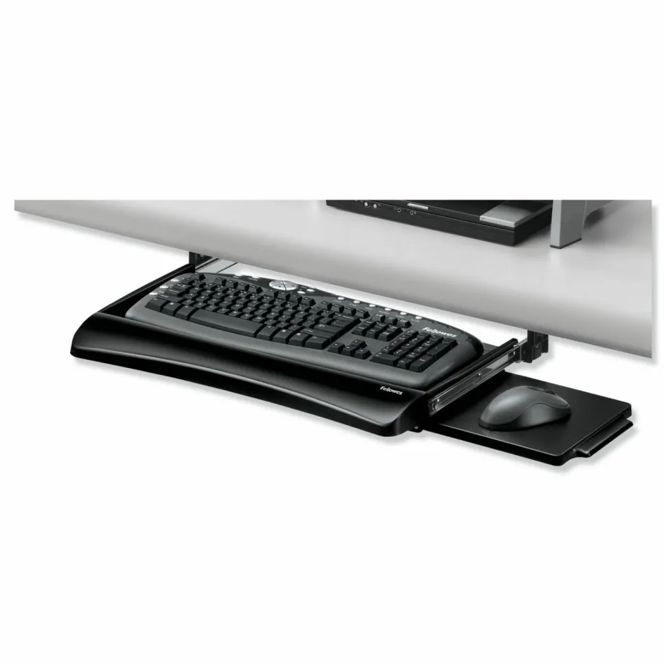 Fellowes Office Suites Underdesk Keyboard Tray, Black/Silver