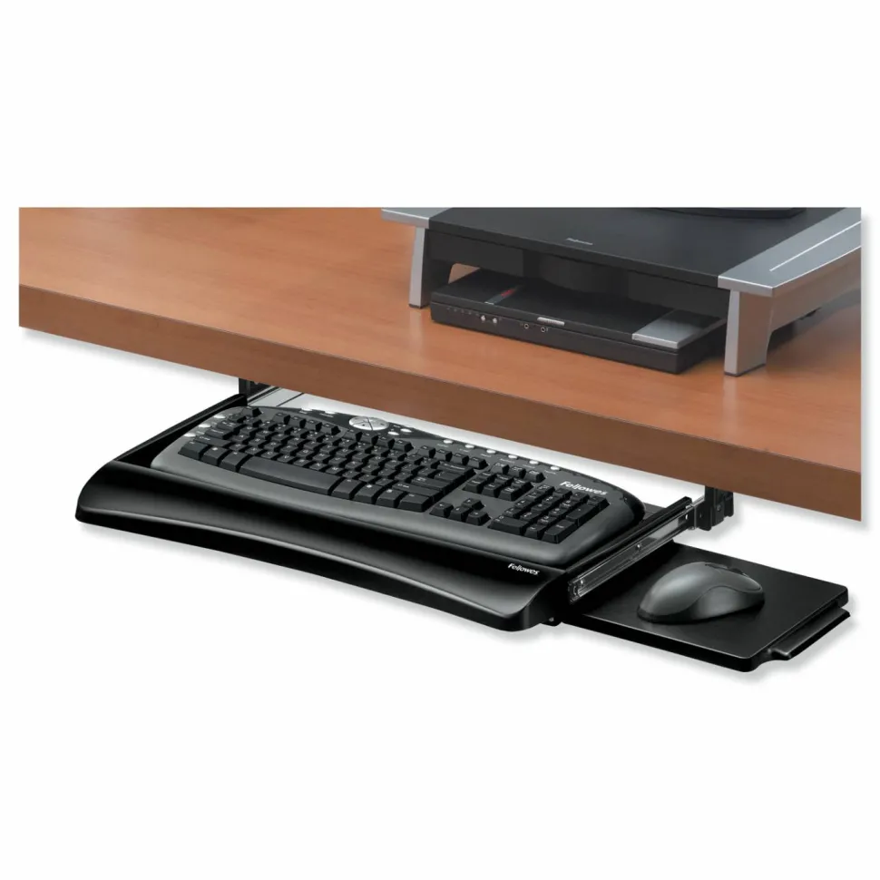 Fellowes Office Suites Underdesk Keyboard Tray, Black/Silver