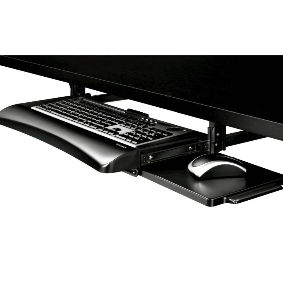 Fellowes Office Suites Underdesk Keyboard Tray, Black/Silver