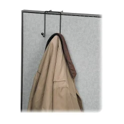 Fellowes Partition Additions Coat Hook, 6"H x 4"W x 5 1/8"D, Black