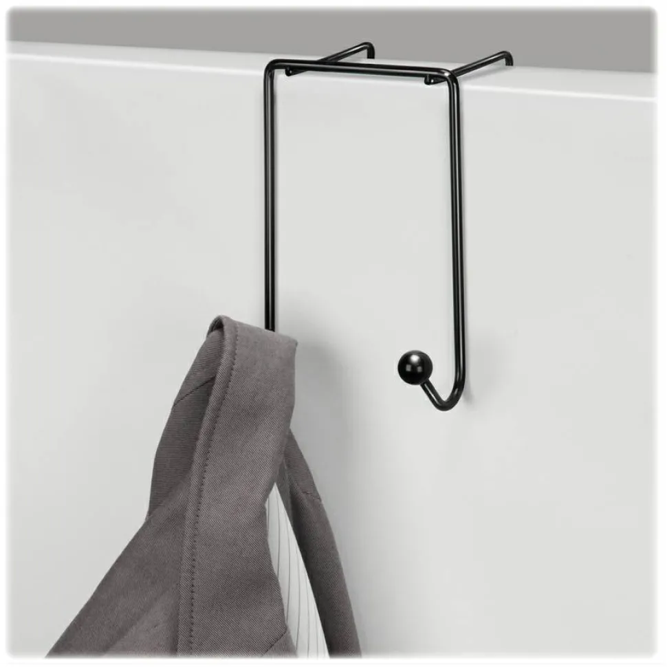 Fellowes Partition Additions Coat Hook, 6"H x 4"W x 5 1/8"D, Black