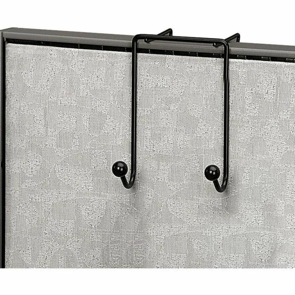 Fellowes Partition Additions Coat Hook, 6"H x 4"W x 5 1/8"D, Black