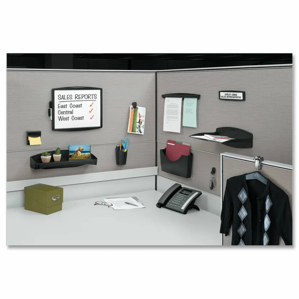 Fellowes Partitions Additions Name Plate, Dark Graphite