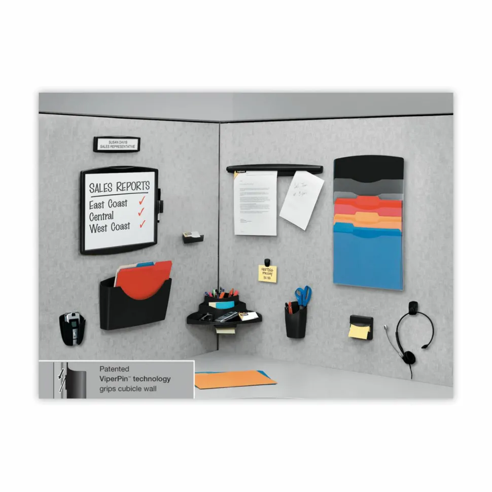 Fellowes Partitions Additions Name Plate, Dark Graphite