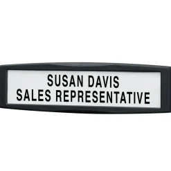Fellowes Partitions Additions Name Plate, Dark Graphite