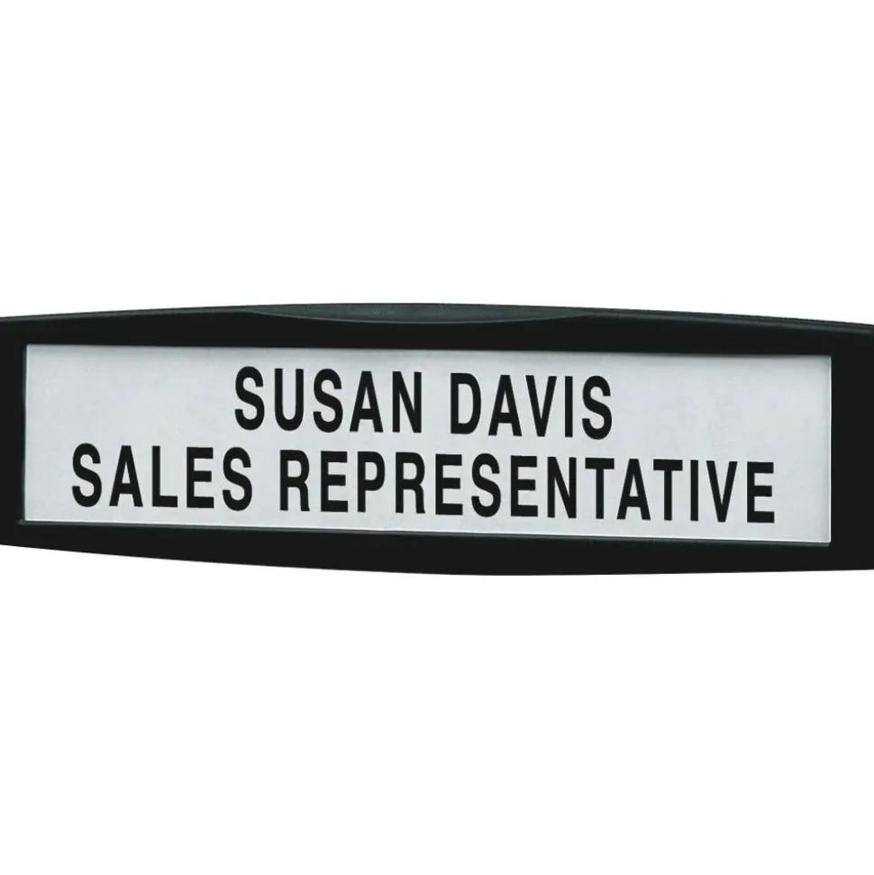 Fellowes Partitions Additions Name Plate, Dark Graphite