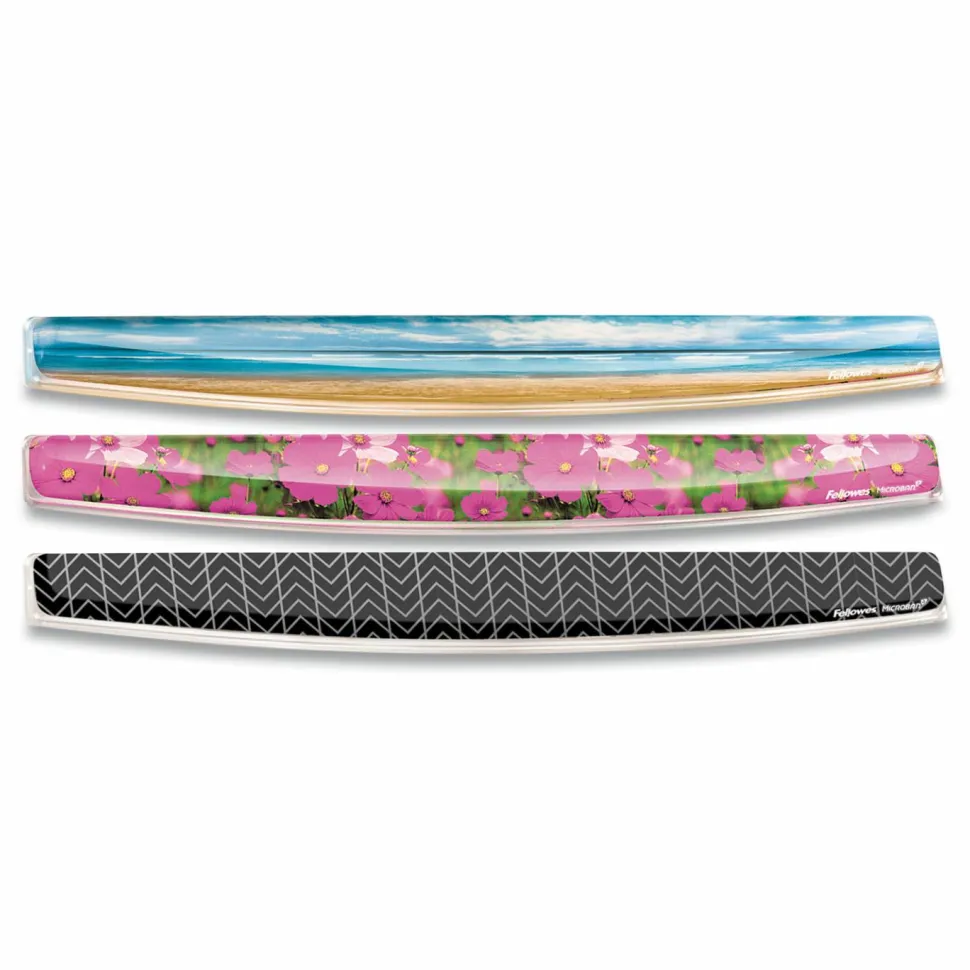 Fellowes Photo Gel Keyboard Wrist Support with Microban, Sandy Beach Design, 1Ea, 9179401