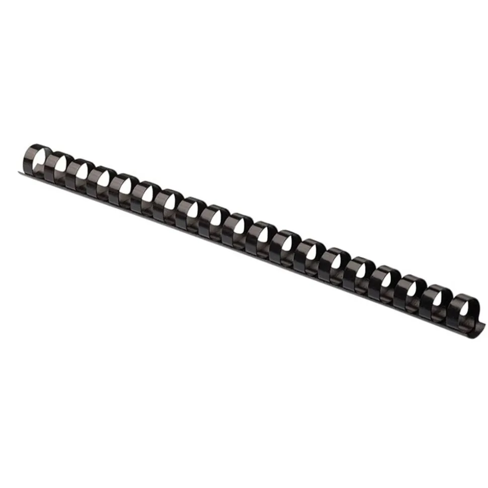 Fellowes Plastic Binding Combs - Black, 5/16" Diameter