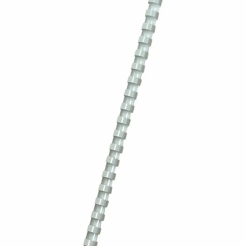 Fellowes Plastic Comb Bindings for 11 x 8.5 Documents, 19 Rings, 0.5" (90-Sheet) Capacity, White, 100/Pack