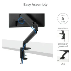 Fellowes Platinum Series Single-Monitor Arm For Monitors Up To 40