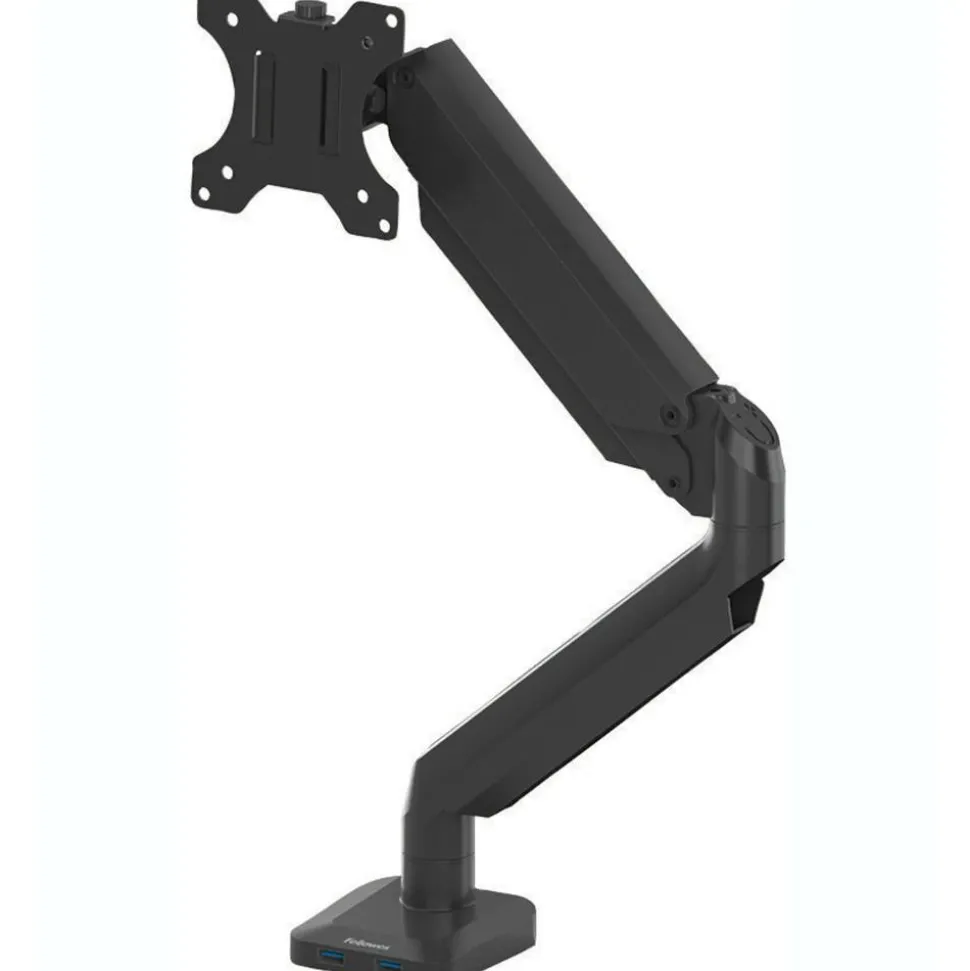 Fellowes Platinum Series Single-Monitor Arm For Monitors Up To 40", 17 1/4"H x 4 1/2"W x 18 9/16"D, Black, 8043301