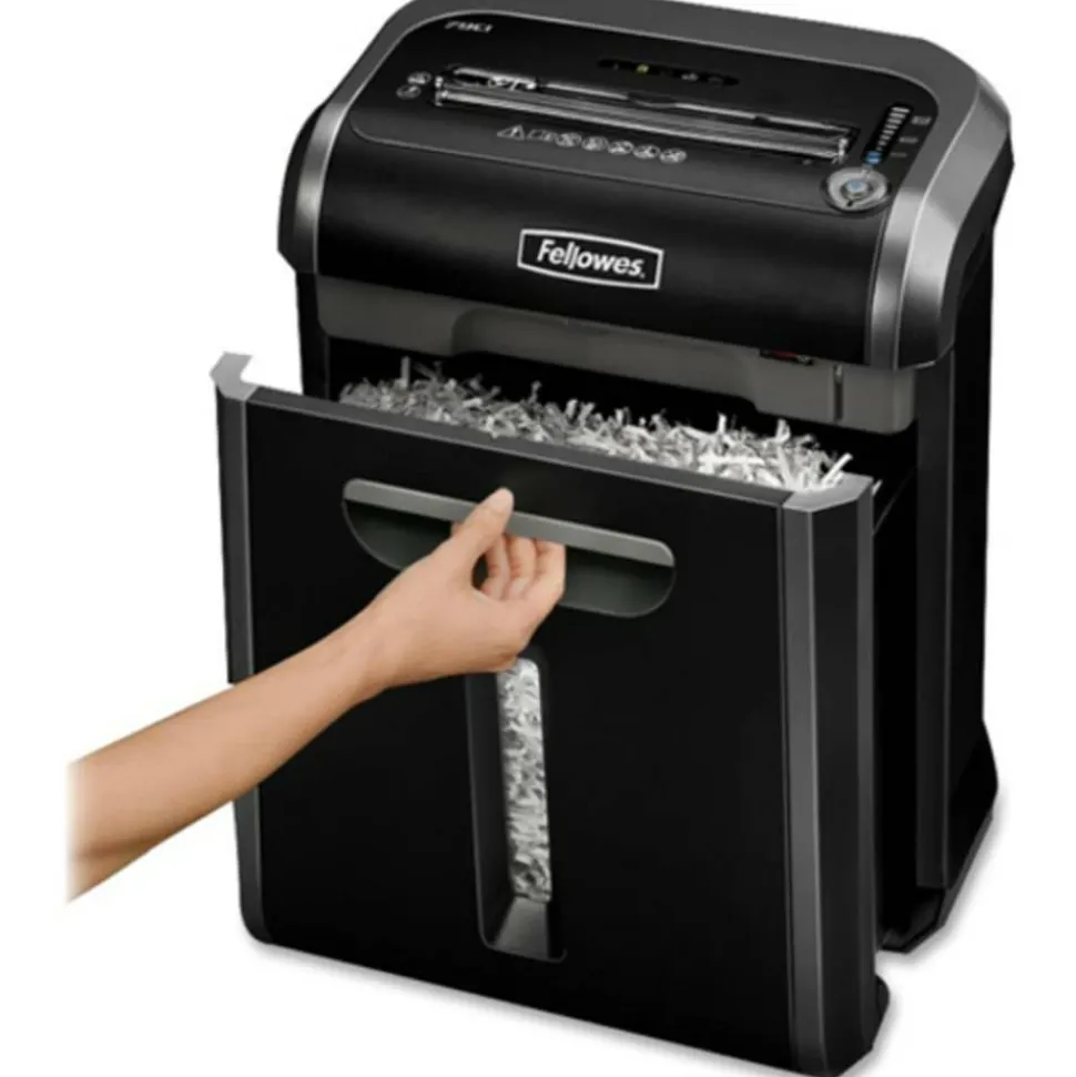 Fellowes Powershred 79Ci 100% Jam-Proof 16-Sheet Cross-Cut Paper Shredder with SafeSence, Black/Silver