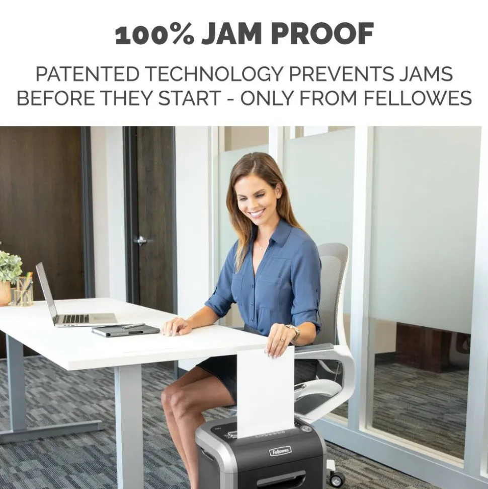 Fellowes Powershred 79Ci 100% Jam-Proof 16-Sheet Cross-Cut Paper Shredder with SafeSence, Black/Silver