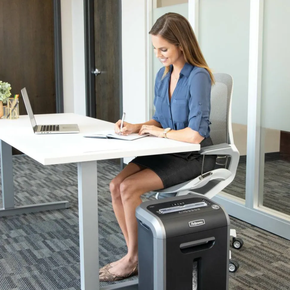 Fellowes Powershred 79Ci 100% Jam-Proof 16-Sheet Cross-Cut Paper Shredder with SafeSence, Black/Silver