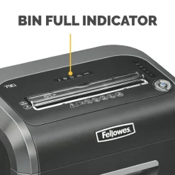 Fellowes Powershred 79Ci 100% Jam-Proof 16-Sheet Cross-Cut Paper Shredder with SafeSence, Black/Silver