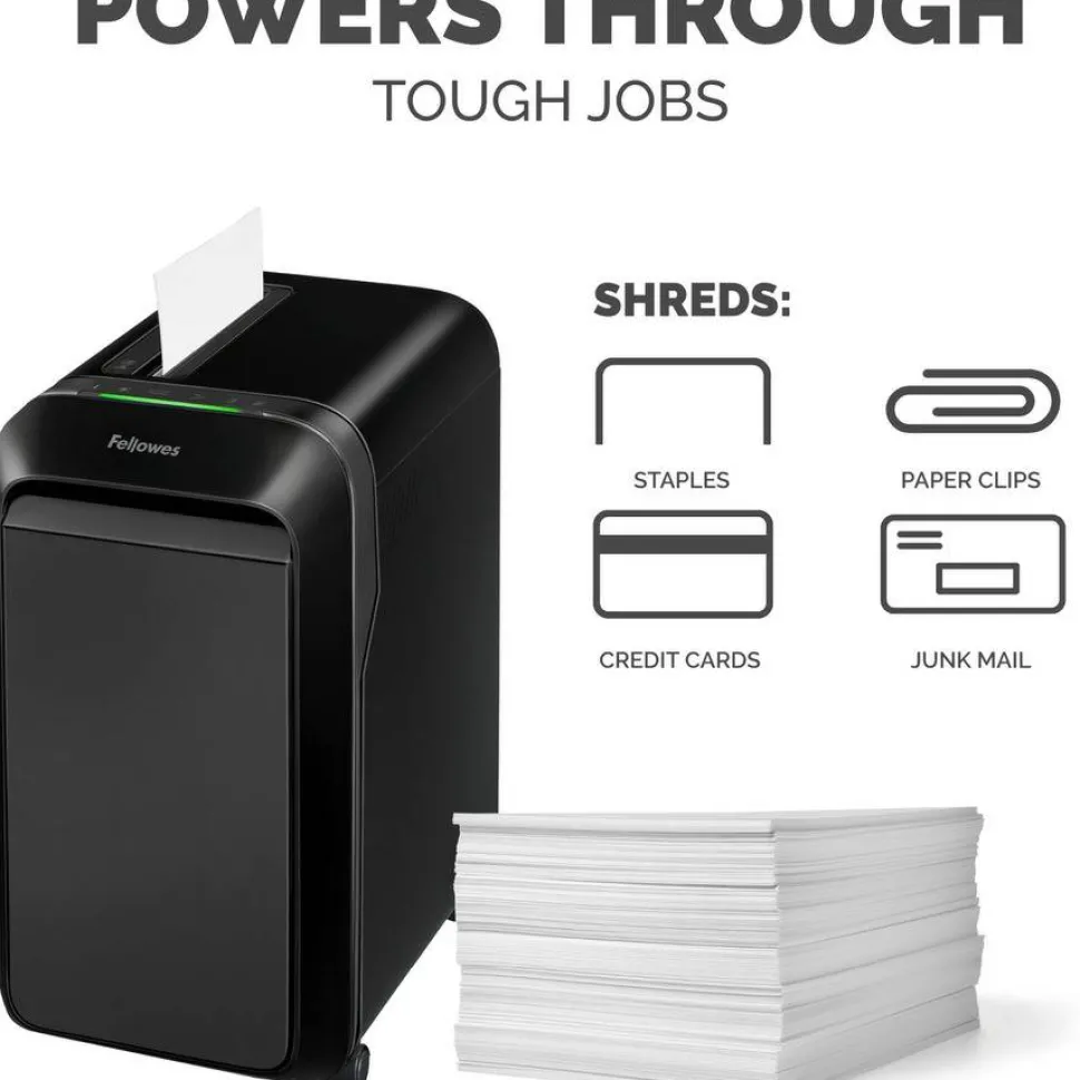Fellowes Powershred LX190 Cross-Cut Shredder, 20 Manual Sheet Capacity