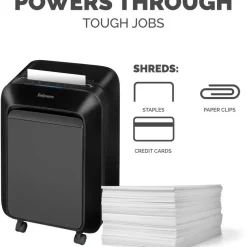 Fellowes Powershred LX180 Cross-Cut Shredder, 16 Manual Sheet Capacity