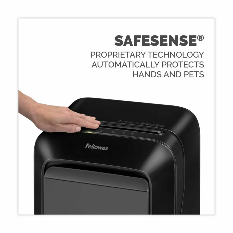 Fellowes Powershred LX210 Micro-Cut Shredder, 16 Manual Sheet Capacity, Black