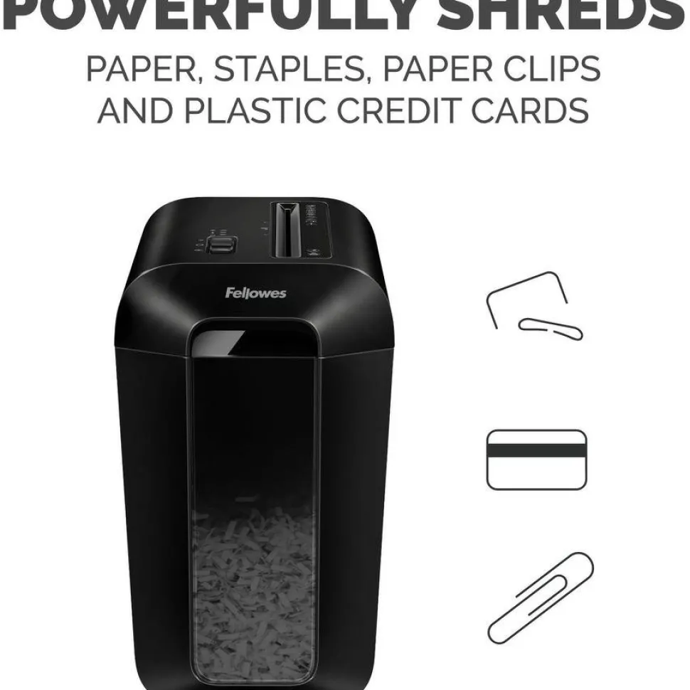 Fellowes Powershred LX65 10-Sheet Cross-Cut Deskside Paper Shredder