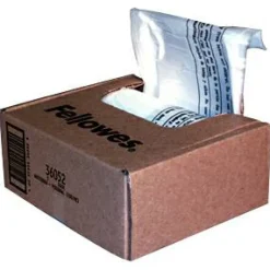Fellowes Powershred Waste Bags, White, Carton Of 100 Bags