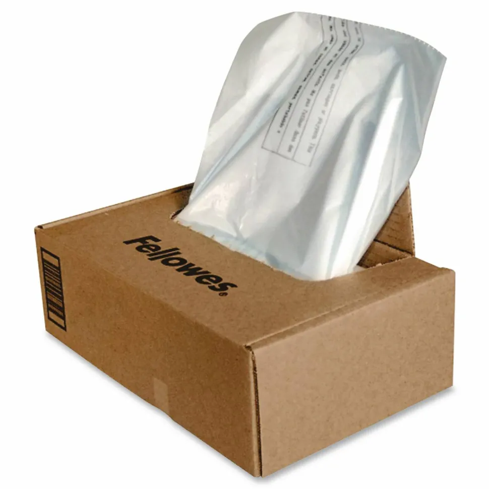Fellowes Powershred Waste Bags, White, Carton Of 50 Bags