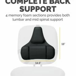 Fellowes Professional Series Back Support with Microban Protection, Black