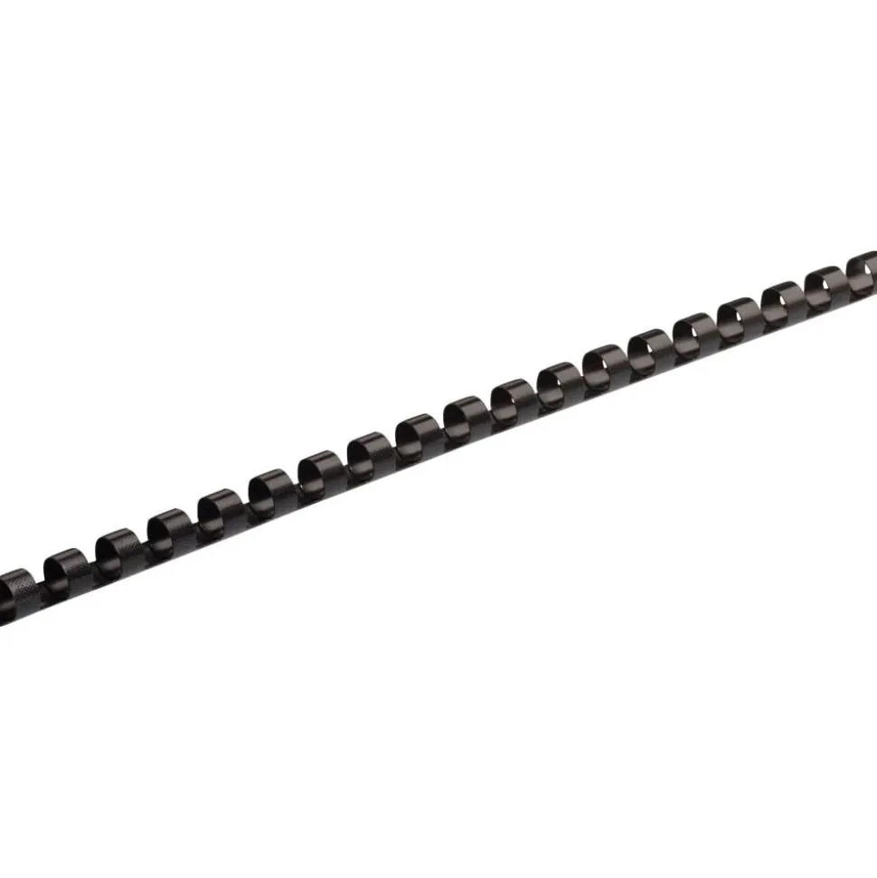 Fellowes 19-Ring Plastic Comb Binding, 0.3" x 10.8" x 0.3", Black, Pack Of 25
