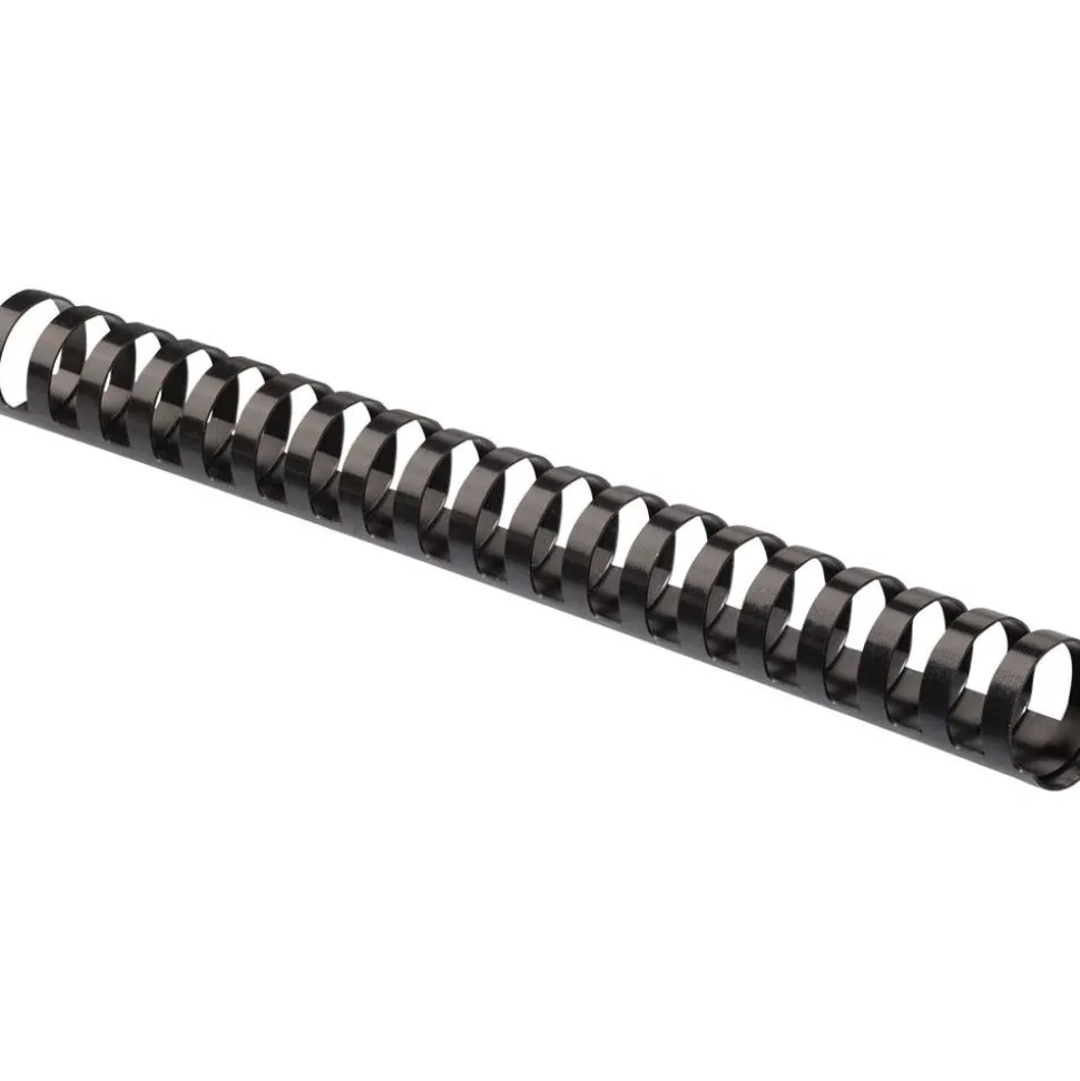 Fellowes 19-Ring Plastic Comb Binding, 1.5" x 11" x 1.5", Black, Pack Of 10