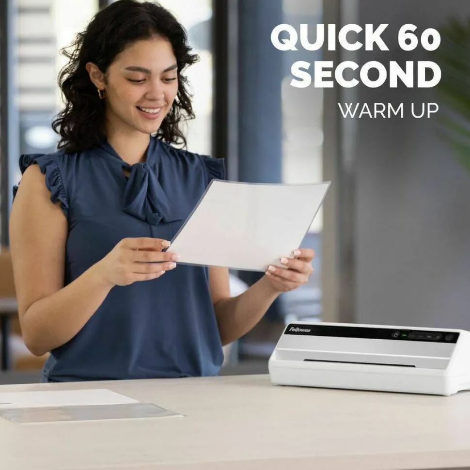 Fellowes Saturn 95 Thermal and Cold Laminator Machine with 10-Sheet Starter Kit, 9.5 inch, Easy and Fast Warm-Up, Jam-Free Design