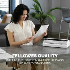 Fellowes Saturn 95 Thermal and Cold Laminator Machine with 10-Sheet Starter Kit, 9.5 inch, Easy and Fast Warm-Up, Jam-Free Design