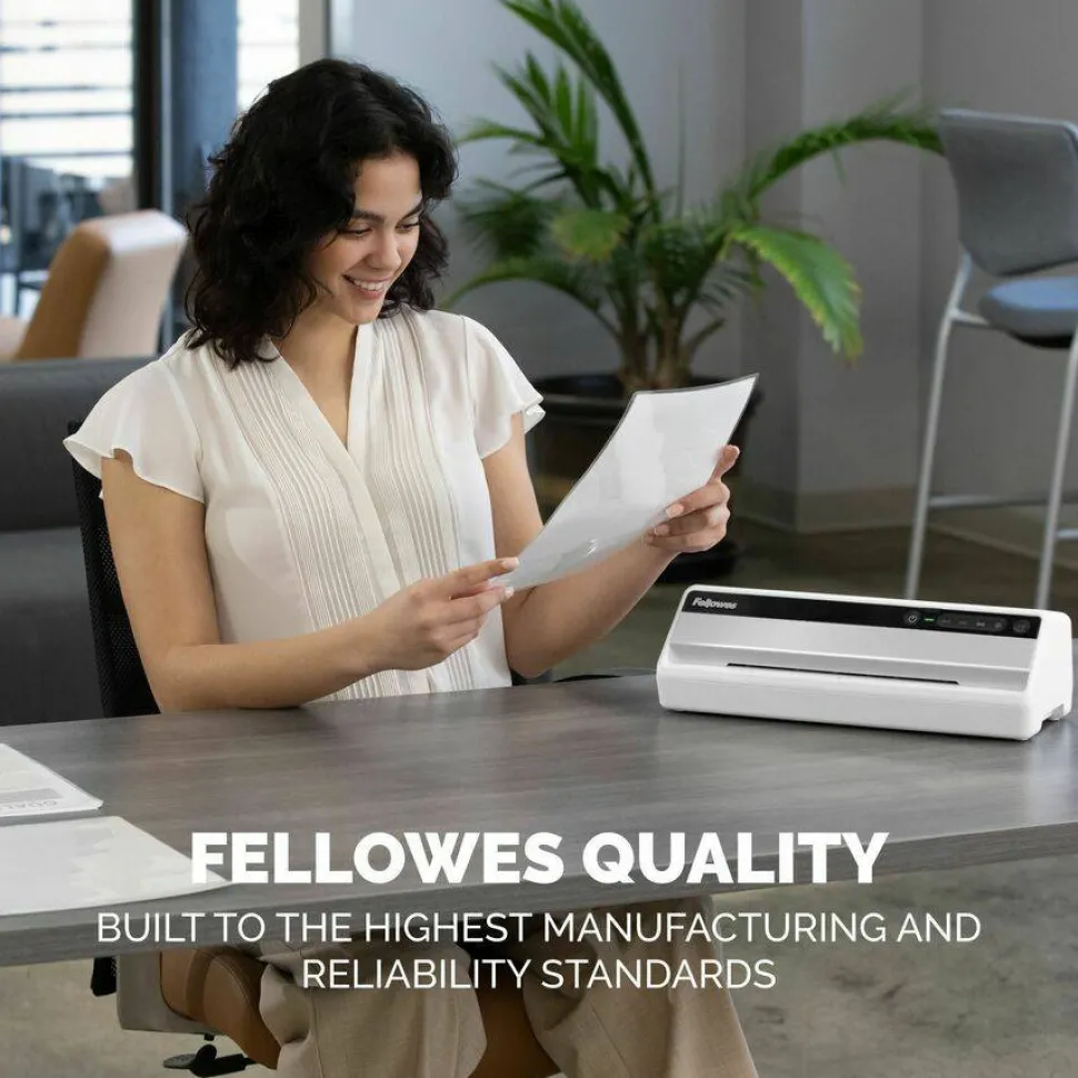 Fellowes Saturn 95 Thermal and Cold Laminator Machine with 10-Sheet Starter Kit, 9.5 inch, Easy and Fast Warm-Up, Jam-Free Design