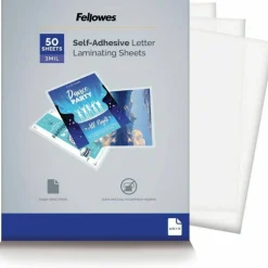 Fellowes Self-Adhesive Laminating Sheets, 9.25