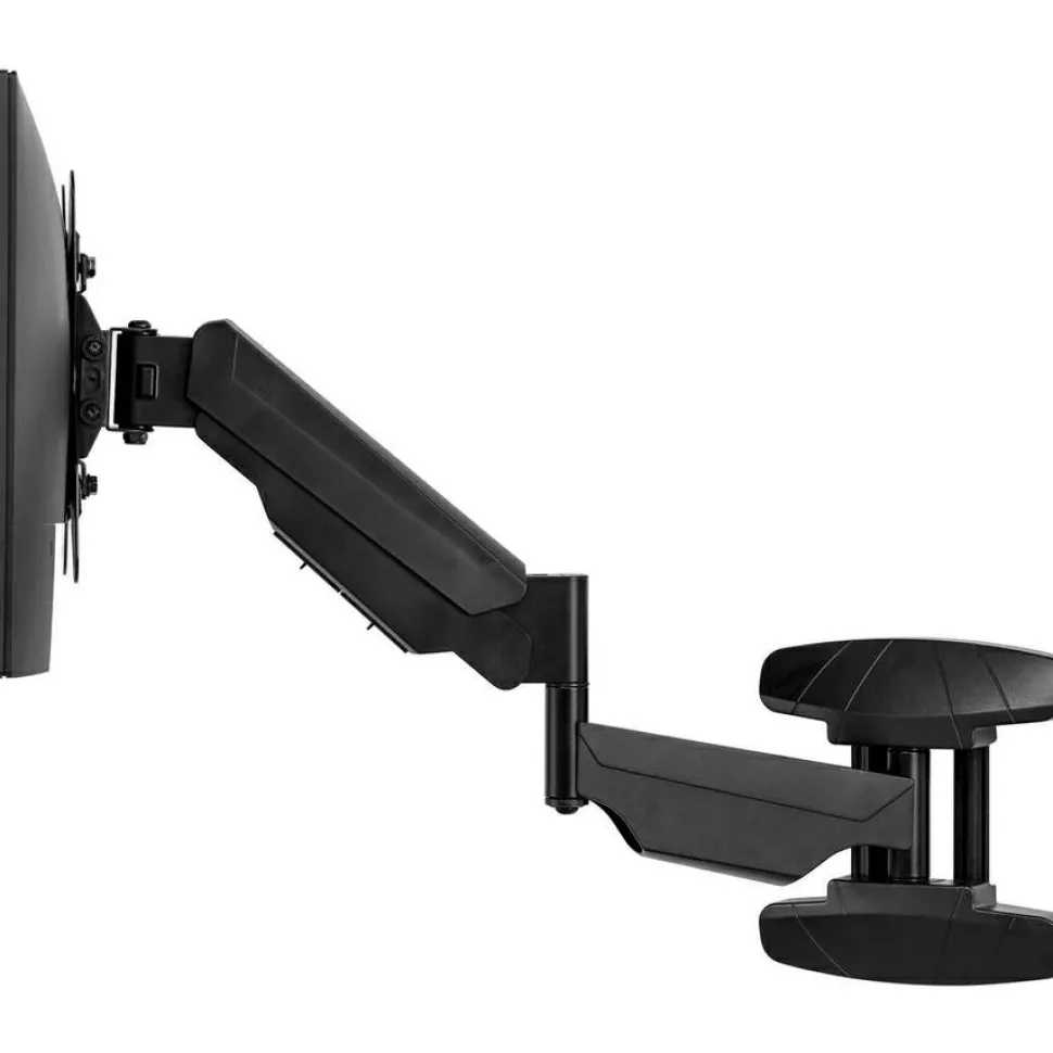 Fellowes Single Arm Wall Mount For Monitors/TVs Up To 42", 18 13/16"H x 8 7/8"W x 20 1/4"D, Black, 8043501