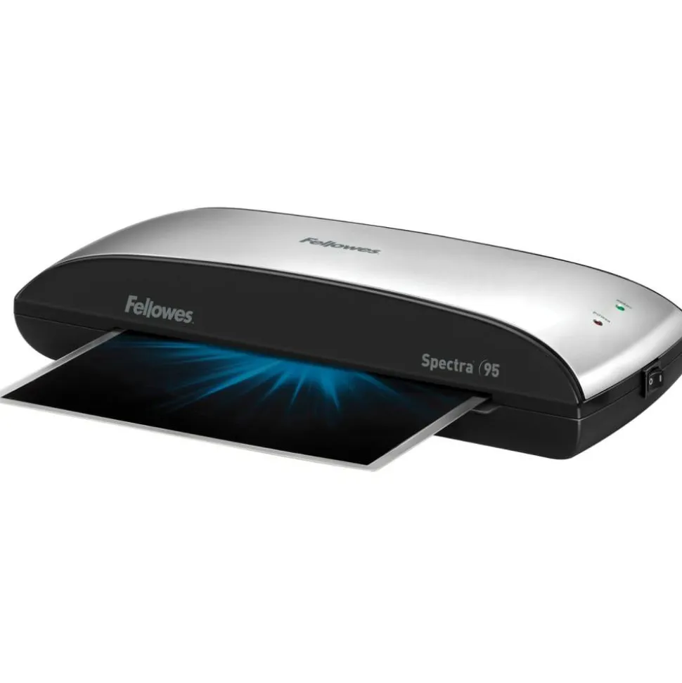 Fellowes Spectra 95 Laminator With Combo Kit, 9 1/2" Entry Width, 3"H x 14 1/2"W x 7"D, Silver/Black