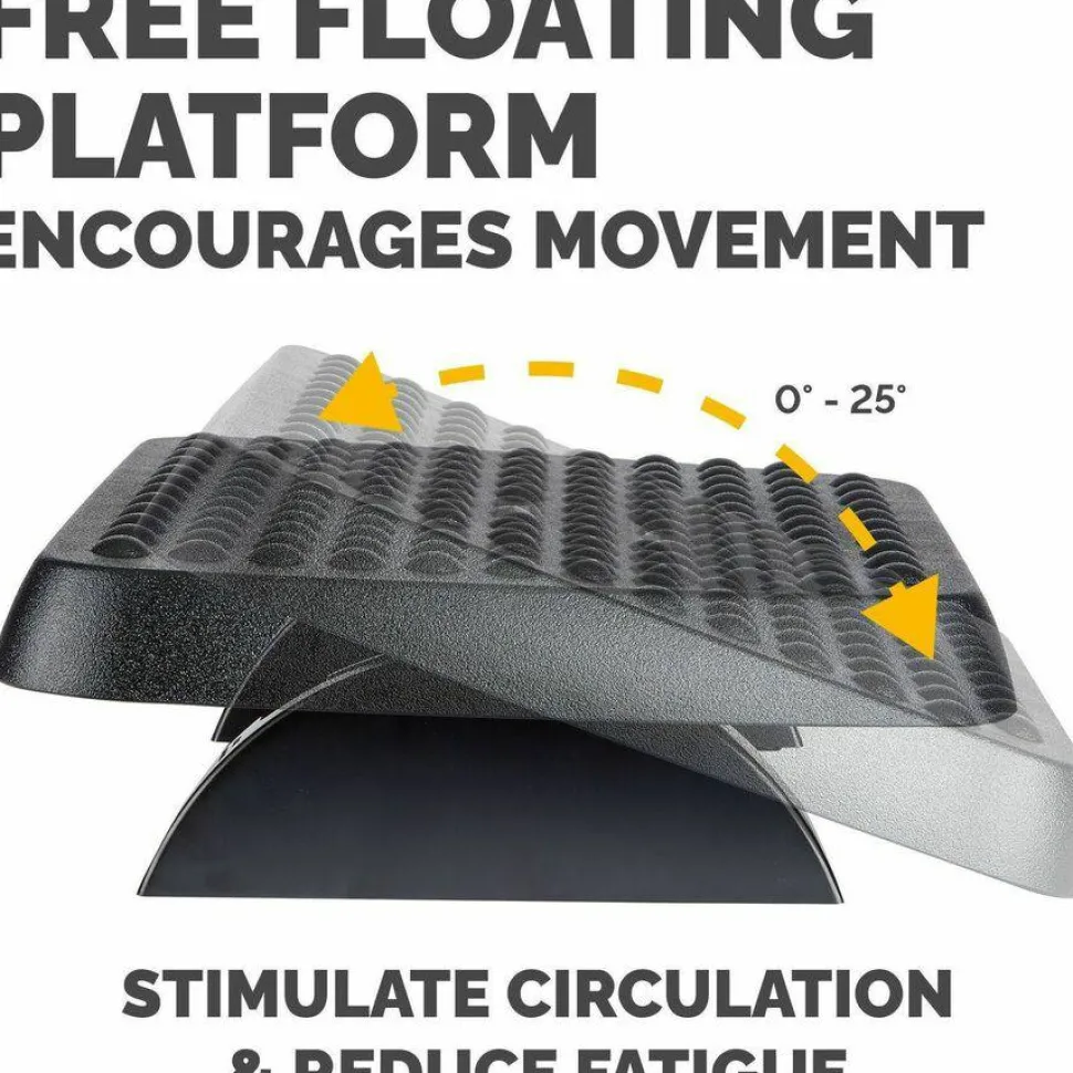Fellowes Standard Footrest, Free-floating with Dual Height Position, Graphite