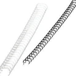 Fellowes Wire Binding Combs, 0.4" Hx 11" W x 0.4" D, 80 Sheet Capacity, Black, 25 Per Pack