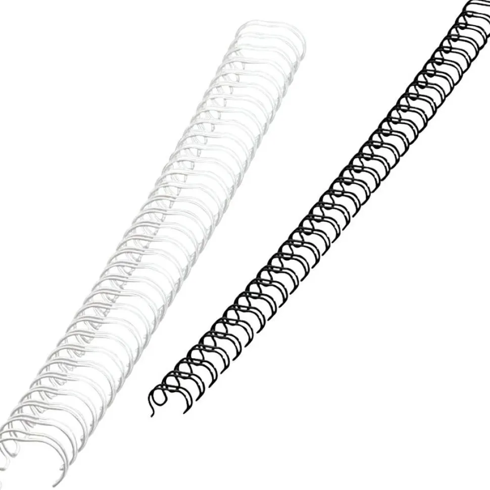 Fellowes Wire Binding Combs, 0.4" Hx 11" W x 0.4" D, 80 Sheet Capacity, Black, 25 Per Pack