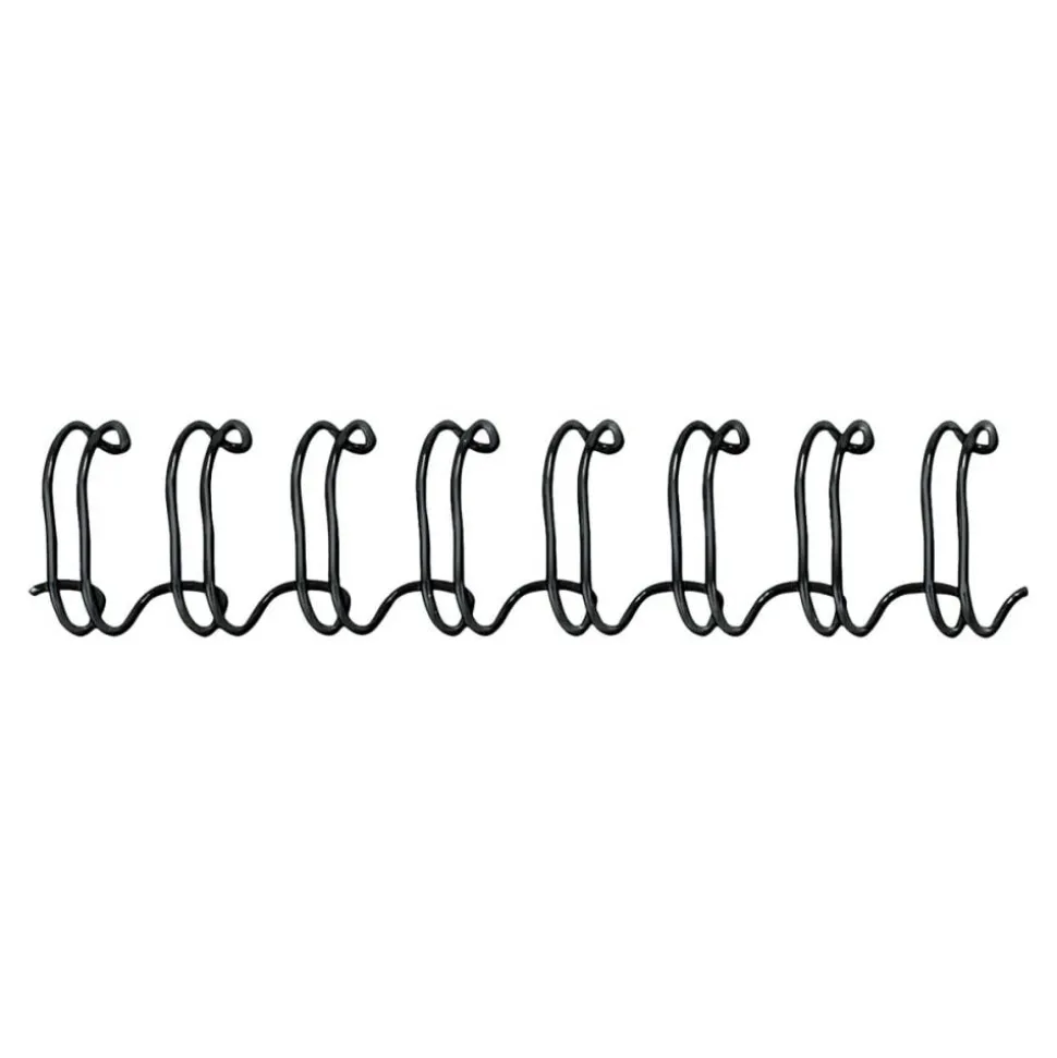 Fellowes Wire Binding Combs, 0.4" Hx 11" W x 0.4" D, 80 Sheet Capacity, Black, 25 Per Pack