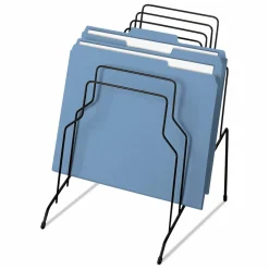 Fellowes Wire Step File, 8 Compartment(s), Drawer Size 8.50" x 14", 11.8"H x 10.1"W x 12.1"D, Desktop, Black, Steel, 1Each
