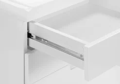 File Cabinet, Rolling Mobile, Storage Drawers, Printer Stand, Office, Work, Glossy White Laminate, Contemporary, Modern