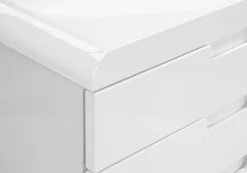 File Cabinet, Rolling Mobile, Storage Drawers, Printer Stand, Office, Work, Glossy White Laminate, Contemporary, Modern