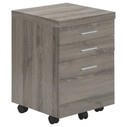 File Cabinet, Rolling Mobile, Storage Drawers, Printer Stand, Office, Work, Brown Laminate, Contemporary, Modern