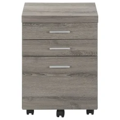 File Cabinet, Rolling Mobile, Storage Drawers, Printer Stand, Office, Work, Brown Laminate, Contemporary, Modern